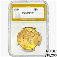 1894 $20 Gold Double Eagle PGA MS64+