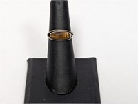 .925 Sterling Tigers Eye Ring Sz 5.5