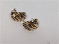 Vermeil/.925 Sterling Half Hoop Earrings