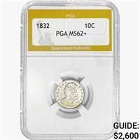 1832 Capped Bust Dime PGA MS62+