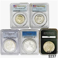 1928-2019 [5] US Varied Silver Coinage PCS/PCGS