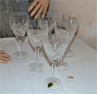 6 WATERFORD CRYSTAL Araglin 10oz goblets