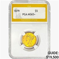 1879 $5 Gold Half Eagle PGA MS65+
