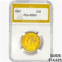 1907 $10 Gold Eagle PGA MS65+