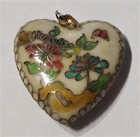 Large Cloisonne Heart Pendant-Great Colors