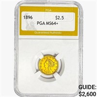 1896 $2.50 Gold Quarter Eagle PGA MS64+