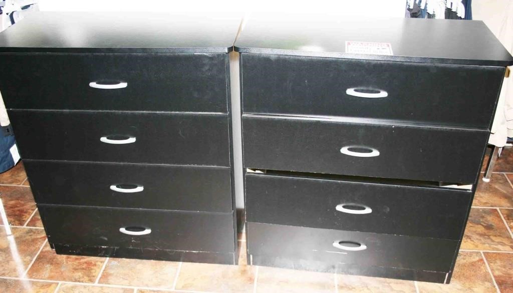 (2) Four Drawer Cabinets 36"H x 32"W