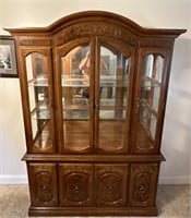 Lighted China Cabinet - Two Pieces