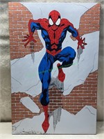 Spiderman Painting on Canvas signed by