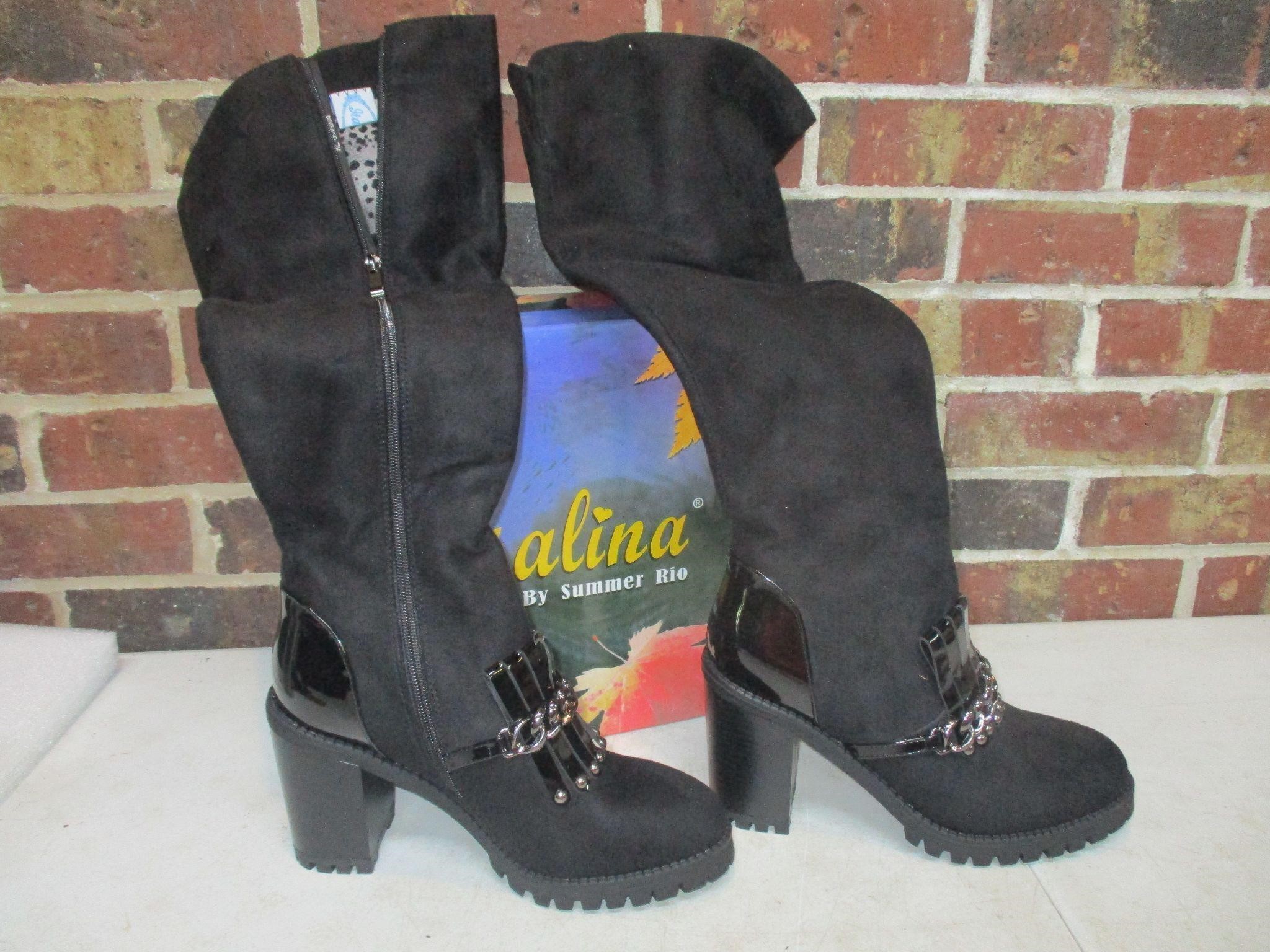 Italina Black Boots Sz 7.5 - NEW