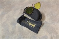 Hunters HD Gold Aviator Glasses W/ Case