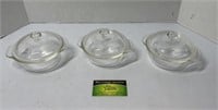 Set Of 3 Fire King Glass Bowls