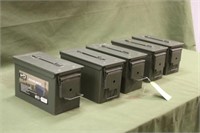 (5) Metal Ammo Cans