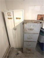 Vintage Cabinet & Filing Cabinet