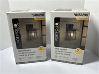 Pair of Portfolio Outdoors Wall Lanterns