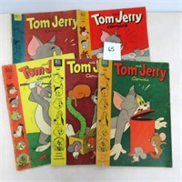 Five (5) 1950's Dell Tom and Jerry Comics