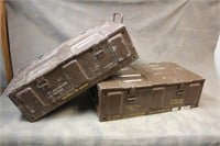 (2) Metal Ammo Boxes Approx. 25"x13"x8"