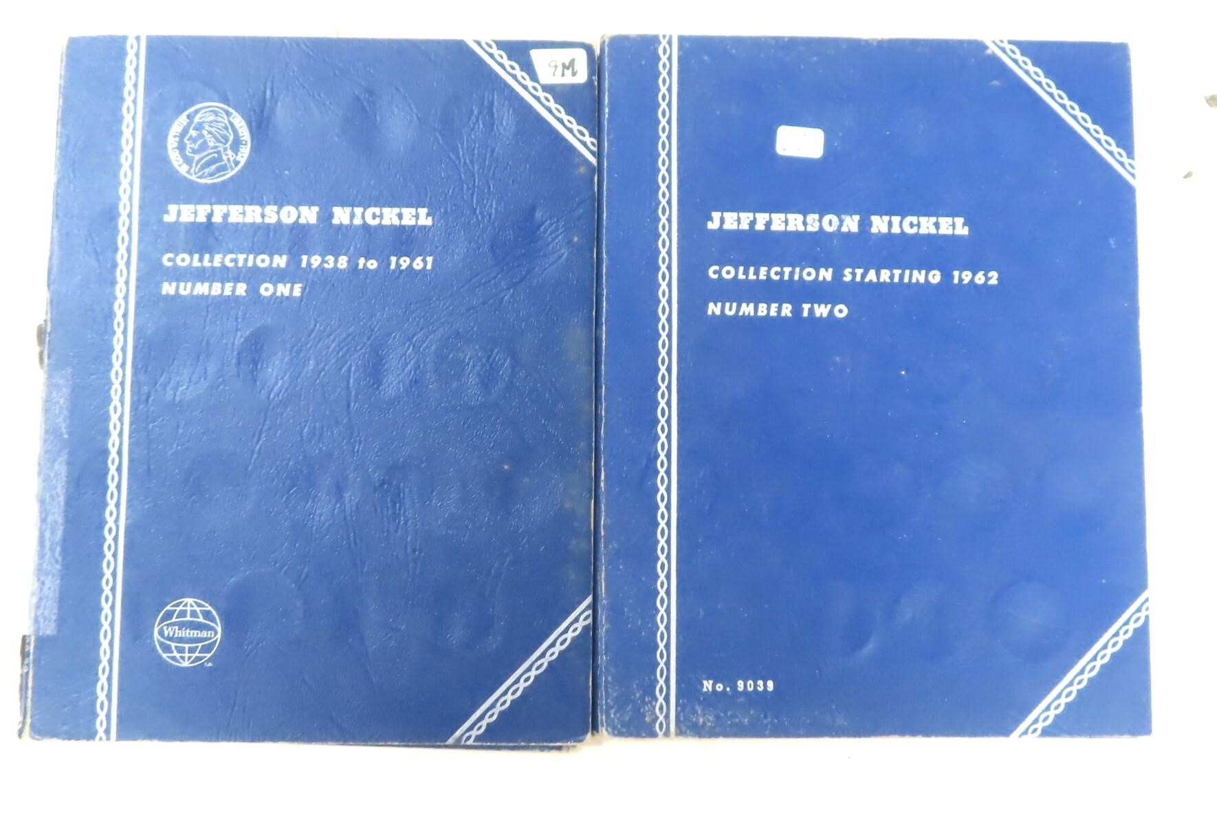 WE SHIP: TWO (2) Partial Jefferson Nickel Albums