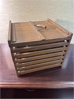 Antique wooden egg box