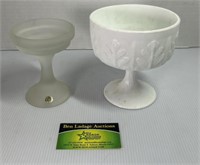 West Moreland Glass and Milk Glass Candy Dishes