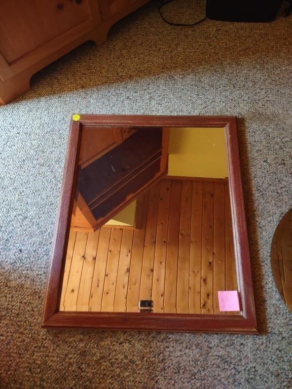Framed mirror/wooden,square(house)