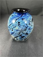 Josh Simpson Blue Glass Vase