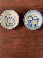 MA Hadley Pair of 4" bowls Barnyard set