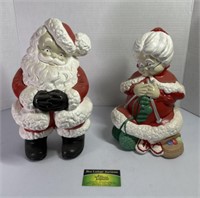 Porcelain Santa & Mrs. Claus Decor
