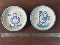 MA Hadley Pair of 7.5" pasta plate/ bowls Birds