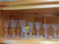 Etched Glasses Set Approx 15 Peices (House)