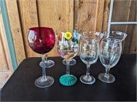Assortment of 8 wine glasses (Back Porch)