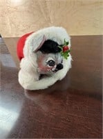 Anna Lee Mouse in santa hat