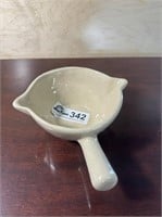 Bowl with 2 spouts and handle marked BB