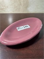 Oval rose dish marked BB