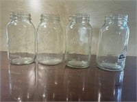 Lot of 4 Kerr self sealing mason jars