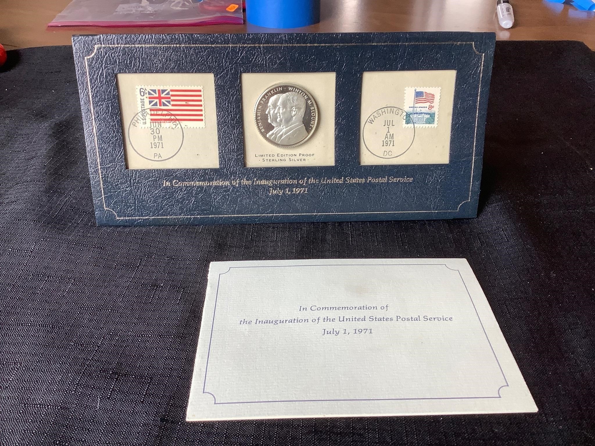 Sterling 1971 Silver Coin with Stamps