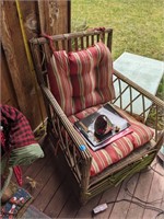 Outdoor Wicker chair 22in W 28in L (Back Porch)