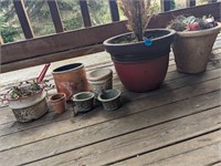 Assortment of decorative plant pots (Front Porch)