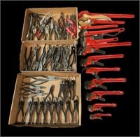 Lot of Vintage Assorted Pliers and Wrenches.