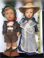 Vintage Hummel Dolls 11” set of 2 as is (house)