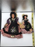 Vintage Magali Dolls set of 2 (house) as is