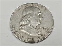 1952 D Silver Franklin Half Dollar Coin