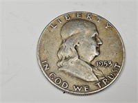 1953 D Silver Half Dollar Coin