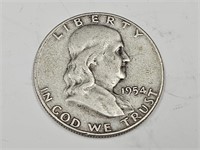 1954 D Silver Franklin Half Dollar Coin