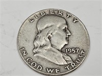 1957 D Silver Half Dollar Coin