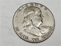 1954 Silver Franklin Half Dollar Coin