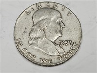 1957 D Silver Half Dollar Coin
