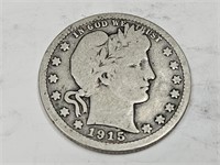1915 D Silver Barber Quarter Coins (1)