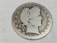 1916 D Silver Barber Quarter Coin (1)