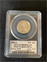 2005-S Proof 69 West Virginia Silver Quarter